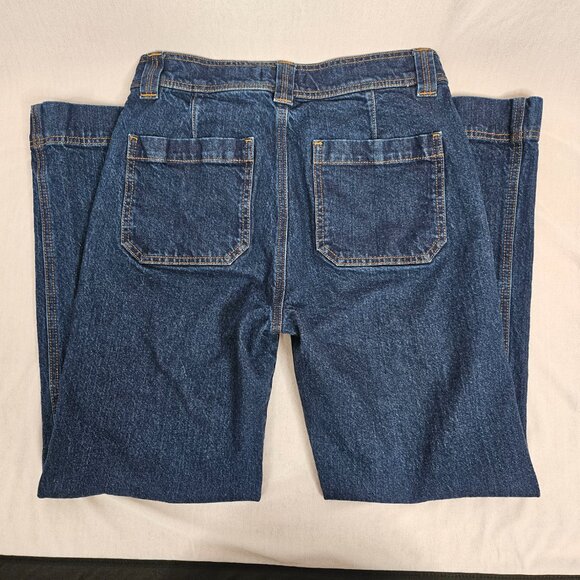 LOFT Dark Blue Women's Wide Leg Jeans, Size 2P (26P) - Picture 5 of 10